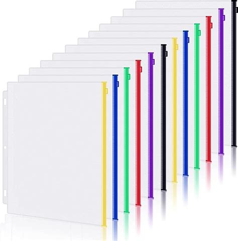 Amazon Antner 12 Pack Letter Size Binder Pockets 3 Holes 9 8 X