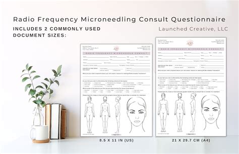 Radio Frequency Microneedling Consult Questionnaire RF Etsy