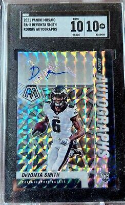 Panini Mosaic Devonta Smith Rookie Autograph Sgc Auto Ebay