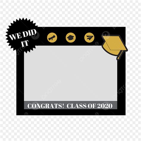 Ine PNG Transparent, Black And White Art Simple Ins Graduation Border ...