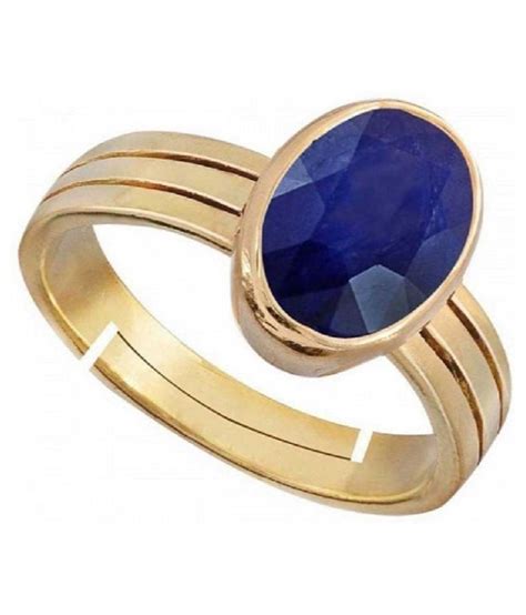 Blue Sapphire Neelam Ratti Stone Blue Sapphire Marka Ring For Men