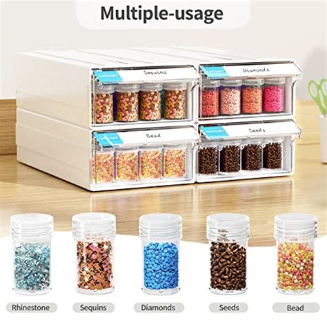 Artdot Diamond Painting Storage Containers Pack Stackable Bead