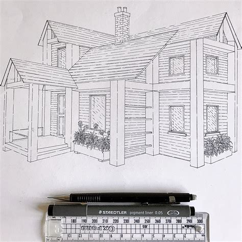 House Sketch : r/drawing