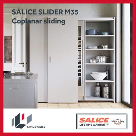 Salice Slider M35 Coplanar Sliding System For Full Height Cabinets