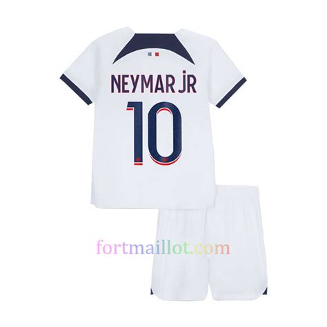 Maillot Extérieur Kit Psg 2023 24 Enfant NEYMAR JR 10 Fort Maillot