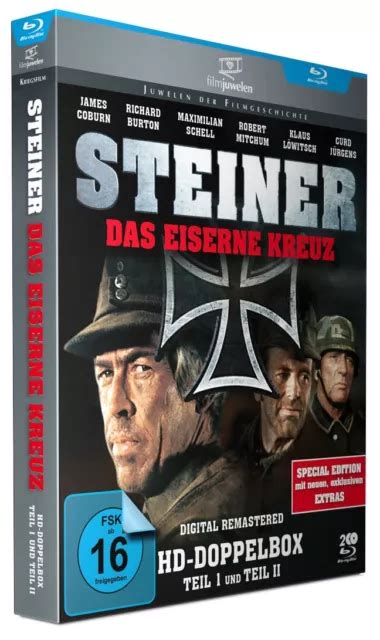 STEINER DAS Eiserne Kreuz Teil I II Doppelbox Filmjuwelen BLU