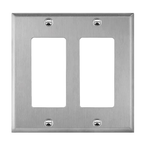 Decorator Gfci Two Gang Metal Wall Plate Enerlites