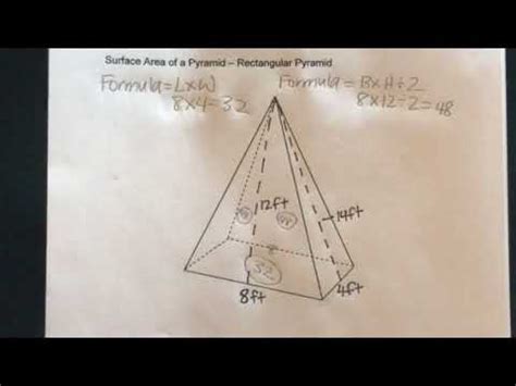 Surface Area Of A Rectangular Pyramid