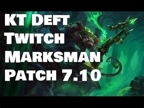 Kt Deft Twitch Vs Ashe Patch Youtube