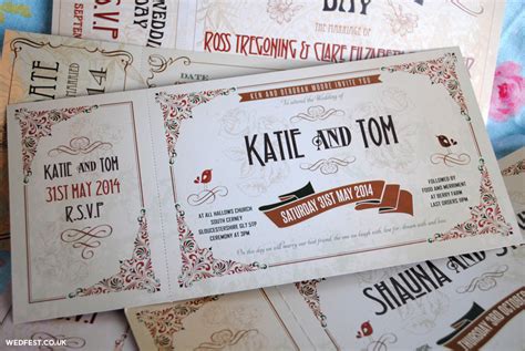 Vintage Ticket Wedding Invitations | WEDFEST