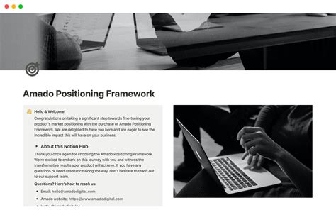 Business Positioning Framework Template Notion Marketplace