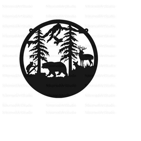 Wildlife Scene Svg, Nature Wildlife Scene Svg, Deer Scene Sv - Inspire ...