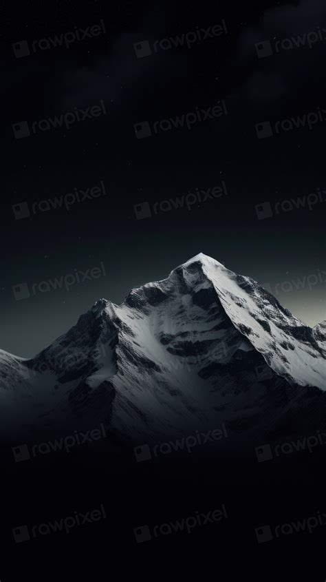 Black wallpaper mountain landscape outdoors. | Premium Photo - rawpixel