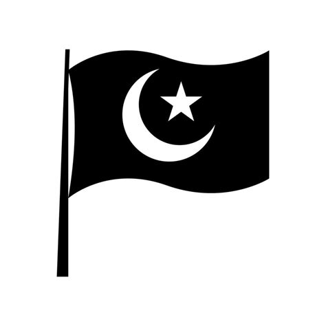 illustration of a flag with a star moon image. Islamic icons can be ...