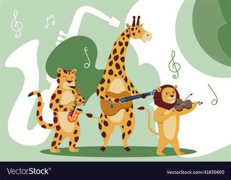 Animal music band Royalty Free Vector Image - VectorStock