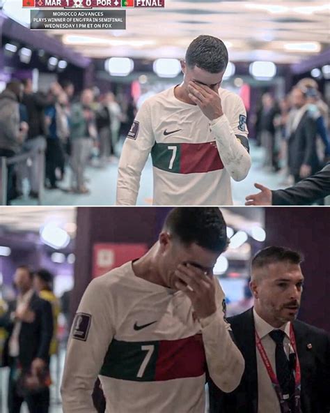 Cristiano Ronaldo Exits Pitch In Tears After Portugal Upset By Morocco