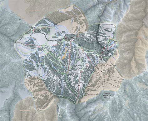 Bristol Mountain Ski Resort Map Digital Art By Powder Addicts Fine