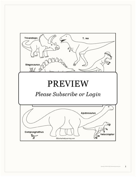 Dinosaur Printable Book