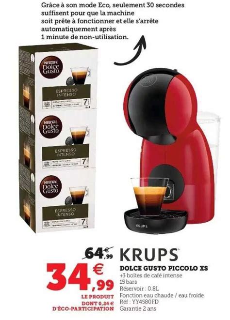 Promo Krups Dolce Gusto Piccolo Xs Chez Hyper U Icatalogue Fr