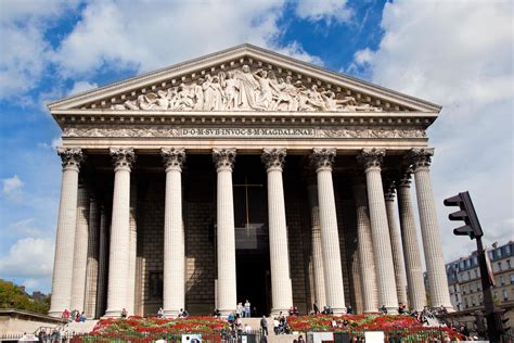 Paris France La Madeleine Church Paris France Stock