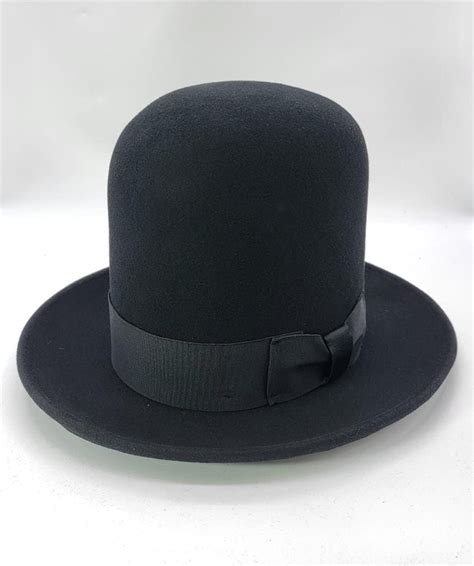 Very Tall Bowler Hat Tall Bowler Feather Hat Black Tall Blower Hat