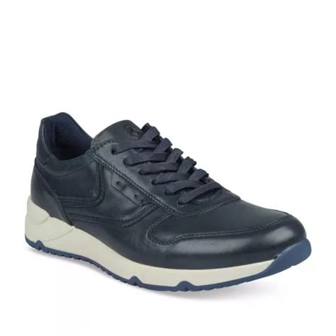 Baskets Running Marine Homme Cuir Denim Side Cuir