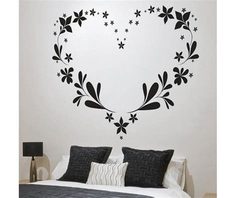 Floral Heart Love Bedroom Wall Art Decal Quote Words Lettering Home