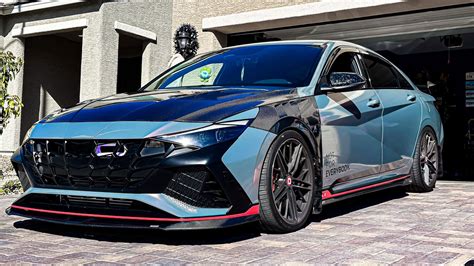 2022 Elantra N AMS Vented Carbon Fiber Hood SoCal Garage Works