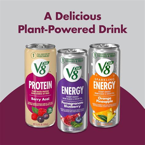 Buy V8 Energy Black Cherry Energy Drink Made With Real Vegetable And