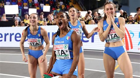 Europei Indoor Italia D Argento Nella Staffetta Femminile X Con