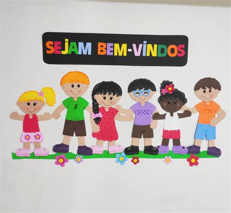 Mural Boas Vindas Para Escola Crian As Volta As Aulas Elo