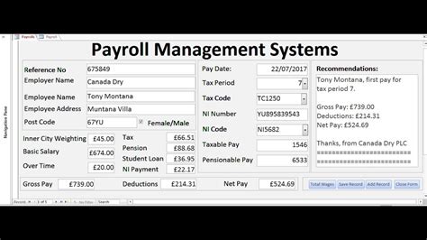 How To Create Payroll Management Systems In Microsoft Access Using