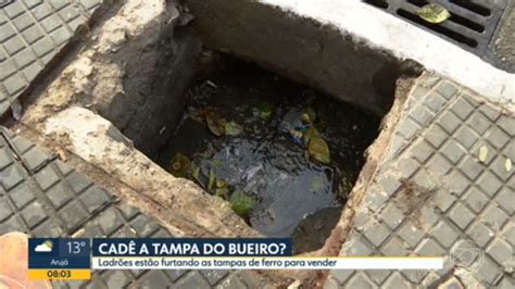 V Deo Tampas De Bueiros S O Roubadas Na Capital Bom Dia Sp G