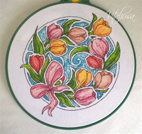 Tulips Cross Stitch Pattern Code Ao Alisa Okneas Buy Online On