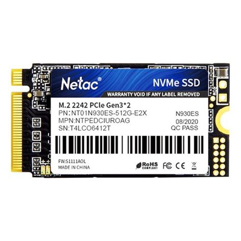 Hd Ssd 512GB N930ES 1650Mbs Nvme PCIe Netac Submarino