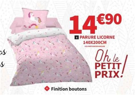 Promo Parure Licorne 140 X 200 Cm Chez Conforama ICatalogue Fr