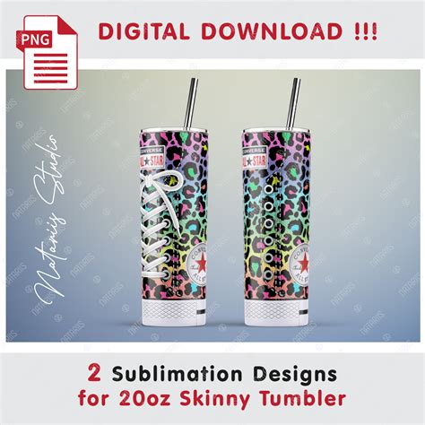 2 Converse Templates Seamless Sublimation 20oz Tumbler Inspire Uplift