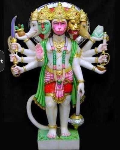 Panchmukhi Hanuman Marble Statue At Best Price In Jaipur Tulsi Moorti Art