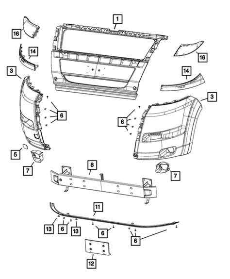 Front Bumper And Fascia For Ram Promaster Factory Mopar Direct