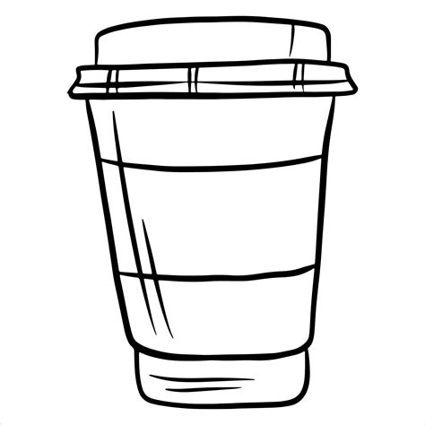 Café En Un Vaso Café En Una Taza De Plástico Café Para Llevar Estilo De