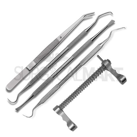 5 Pcs Dental Scaling Kit for Medium Dogs Veterinary Instruments