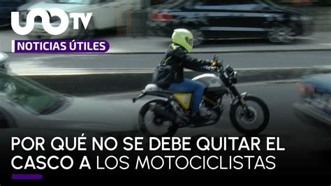 Cuándo sí y cuándo no se debe quitar el casco a un motociclista