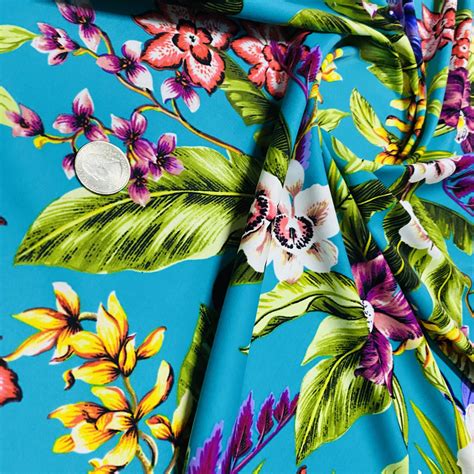 Best Seller Hawaiian Tropical Floral Print Nylon Lycra Spandex Fabric