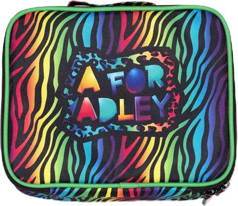 A For Adley Neon Rainbow Lunchbox Featuring Adley S Neon Rainbow Friends On A Zebra