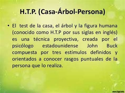 Test Htp Casa Árbolpersona