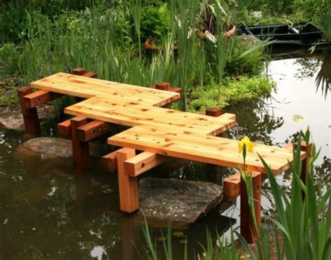 15 Beautiful Wooden garden bridges