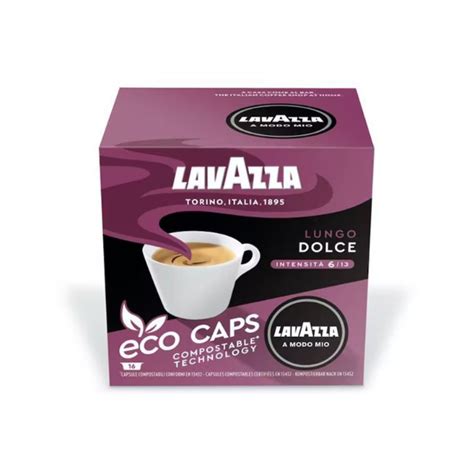 Lavazza A Modo Mio Lungo Dolce Compostable Coffee Capsules