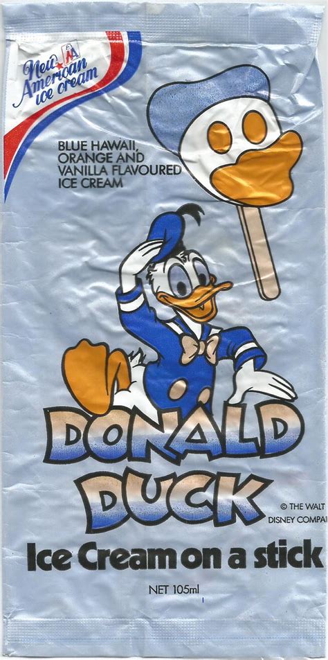 Late 1980s New American Donald Duck Ice Cream Wrapper Ne Flickr