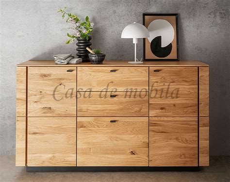 Sideboard Mit Hirnholz X X Cm Alon Wildeiche Massiv Natur Ge Lt