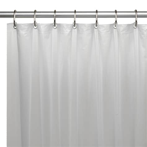 Shower Stall Sized 54 X 78 Mildew Resistant 10 Gauge Vinyl Shower Curtain Liner W Metal